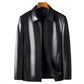 ✨Veste classique en cuir PU pour hommes avec fermeture à glissière sur le devant