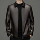 ✨Veste classique en cuir PU pour hommes avec fermeture à glissière sur le devant