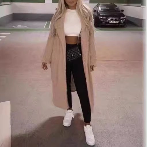 💕Manteau long en fausse polaire pour femme