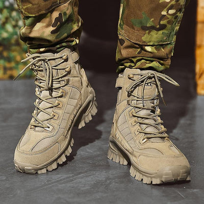 ✨Bottes de Combat de Travail Imperméables pour Hommes, Extérieur Anti-Perforation, Bottes de l'Armée (Amélioration de la Durabilité)