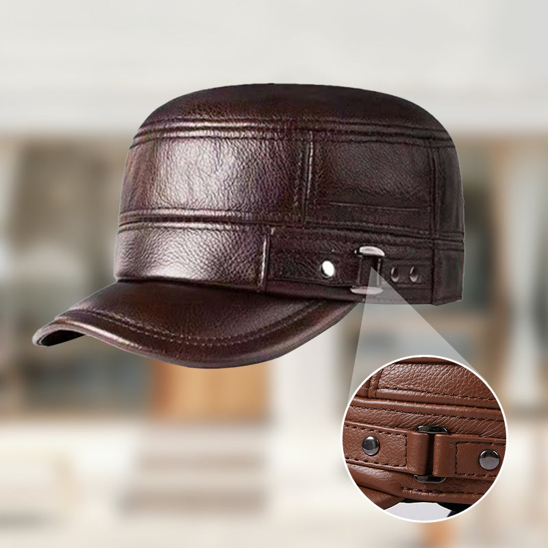 ✨Casquette de baseball chaude avec dessus plat en cuir de haute qualité💝