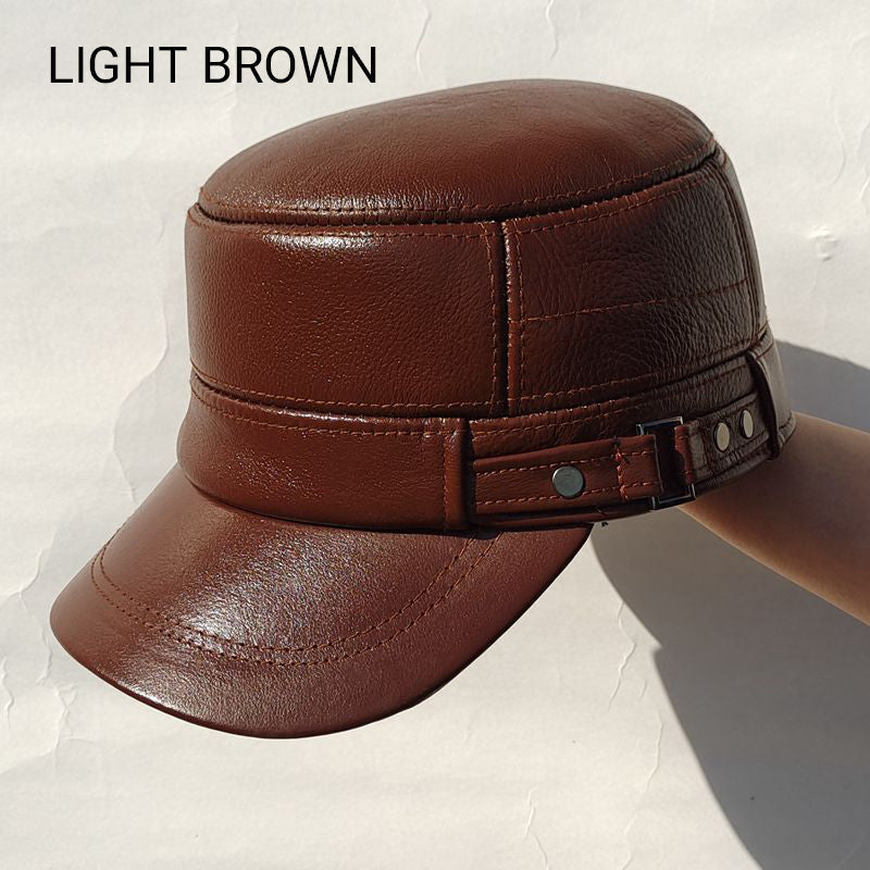 ✨Casquette de baseball chaude avec dessus plat en cuir de haute qualité💝