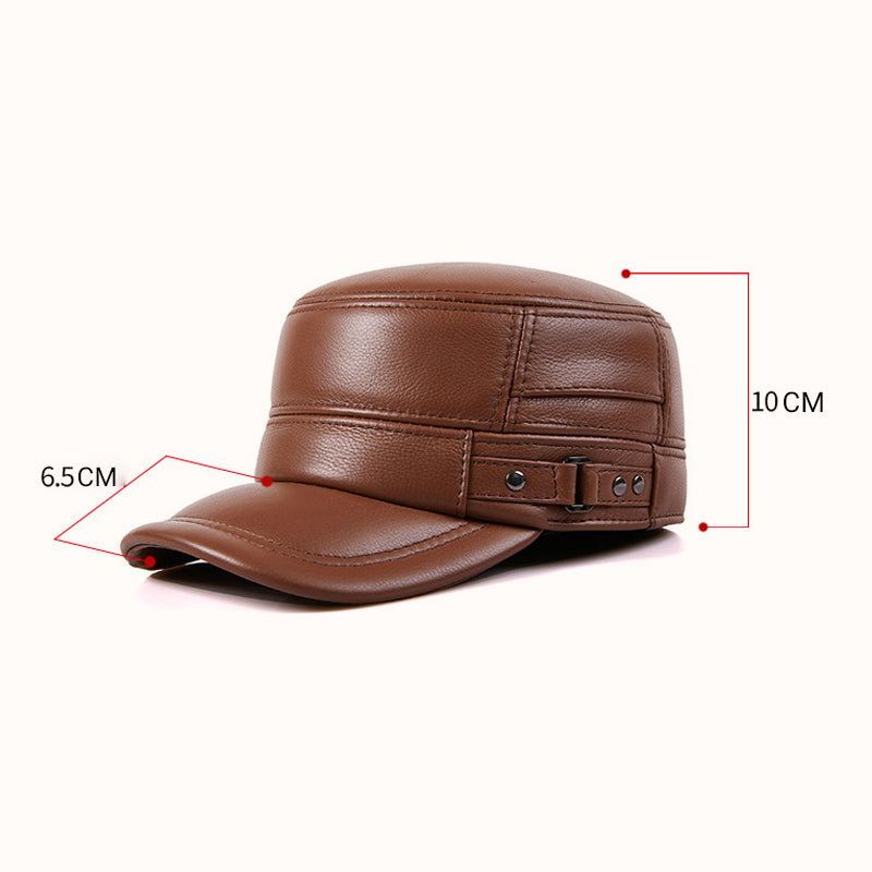 ✨Casquette de baseball chaude avec dessus plat en cuir de haute qualité💝