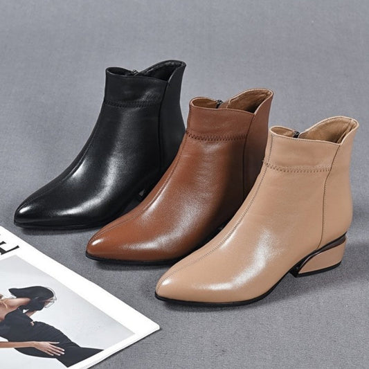 💃Bottines western en cuir PU à talons pour femmes✨