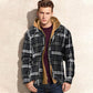 🧥 Veste à carreaux doublée matelassée avec capuche pour homme