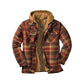🧥 Veste à carreaux doublée matelassée avec capuche pour homme