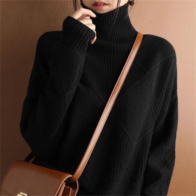 💃Cardigan ample en cachemire à col roulé💞