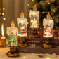 🕯️Bougie de Noël lumineuse à piles avec effet boule à neige
