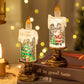 🕯️Bougie de Noël lumineuse à piles avec effet boule à neige