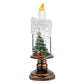 🕯️Bougie de Noël lumineuse à piles avec effet boule à neige
