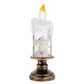 🕯️Bougie de Noël lumineuse à piles avec effet boule à neige