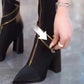 Bottes à Hauteur Genoux avec Talon Épais et Bout Pointu 🔥 Livraison gratuite🔥