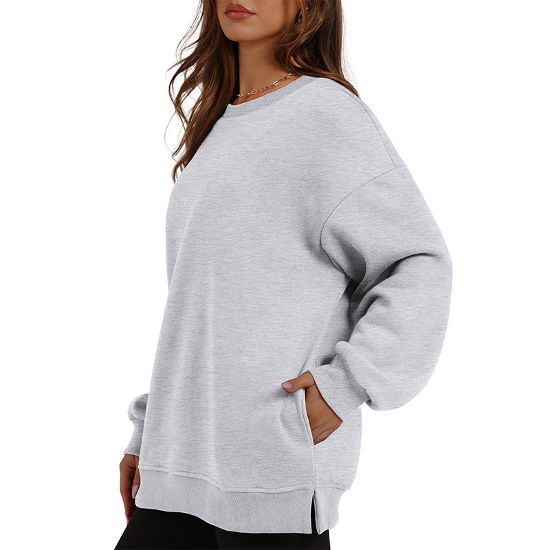 💃Sweatshirts oversize à col roulé et poches pour femmes💝
