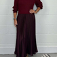 Robe plissée à col rond élégante et stylée pour femmes