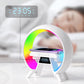 🔥Dernier jour 49% de réduction🔥Haut-parleur Bluetooth multifonctionnel - Lumière d'ambiance colorée Chargement sans fil et horloge Machine tout-en-un