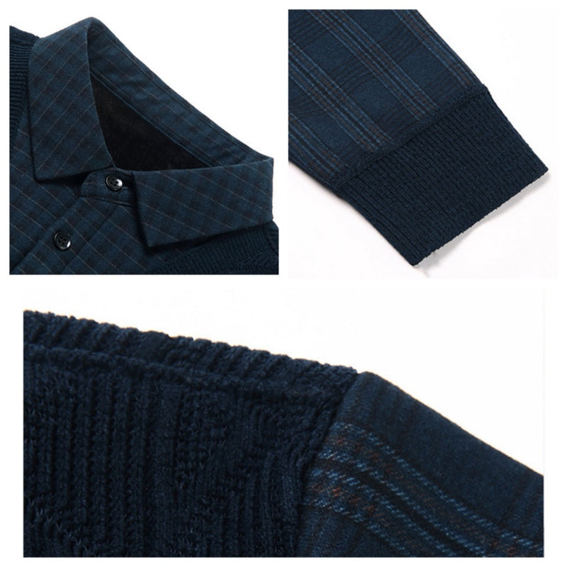 ✨Pull tricoté à revers en deux pièces pour homme