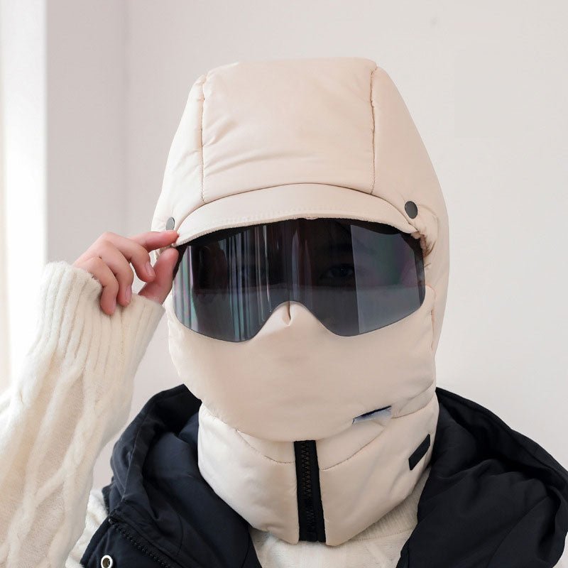 ☃️HOT - 50% de réduction☃️Windproof - Masque d'équitation d'extérieur avec lunettes 4 en 1 - Chapeau de ciel