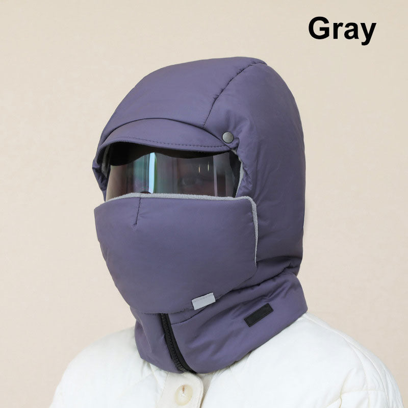 ☃️HOT - 50% de réduction☃️Windproof - Masque d'équitation d'extérieur avec lunettes 4 en 1 - Chapeau de ciel