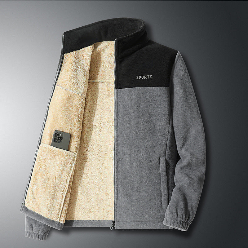 Veste chaude entièrement zippée pour homme