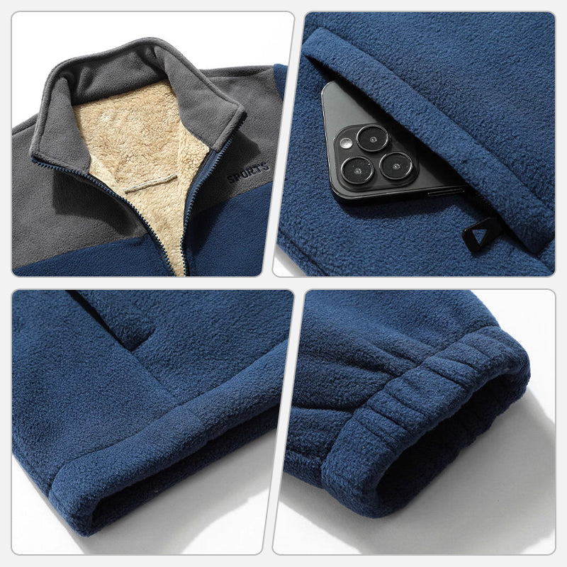 Veste chaude entièrement zippée pour homme