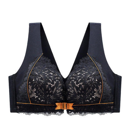 Soutien-Gorge en Dentelle avec Fermeture Frontale et Effet Push-Up pour Femmes