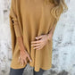 😍Haut long ample en tricot à manches longues et col en V pour femme