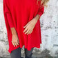 😍Haut long ample en tricot à manches longues et col en V pour femme