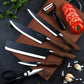 🔪🔥✨ OFFRE LIMITÉE 50% DE RÉDUCTION! Ensemble Couteaux de Chef Professionnels 6 Pièces – Acier Inoxydable, Manche Bois, Tranchant Martelé Durable – Parfait pour Trancher, Émincer & Hacher dans Toute Cuisine 🥩🧅🥖
