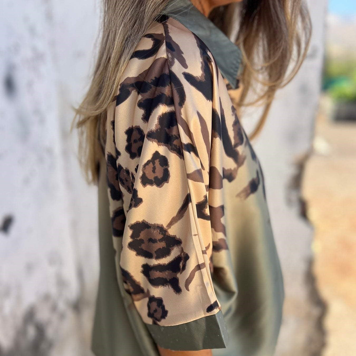 💕Chemise boutonnée à imprimé léopard pour femme