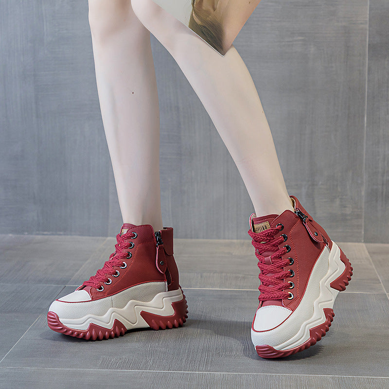 ⭐Chaussures à plateforme décontractées en cuir PU pour femmes
