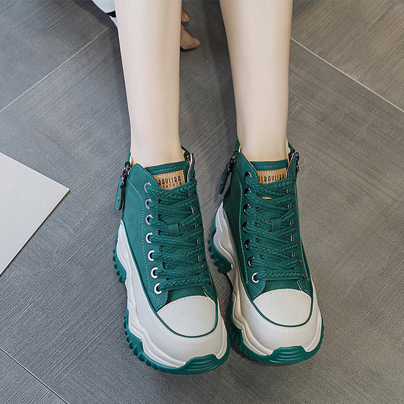 ⭐Chaussures à plateforme décontractées en cuir PU pour femmes