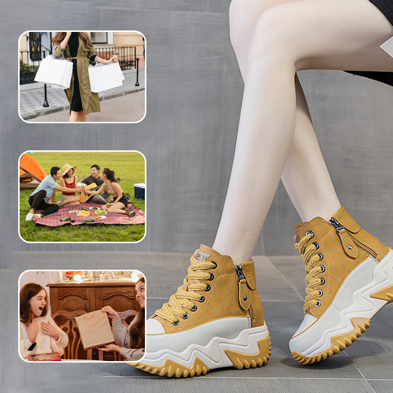 ⭐Chaussures à plateforme décontractées en cuir PU pour femmes