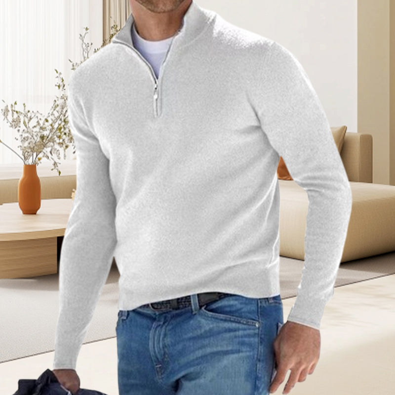 Pull de base pour hommes avec fermeture éclair