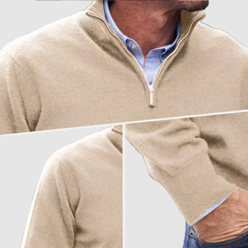 Pull de base pour hommes avec fermeture éclair
