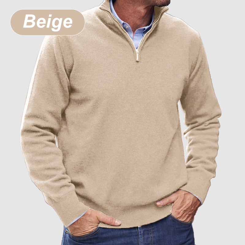 Pull de base pour hommes avec fermeture éclair