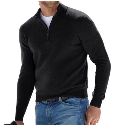 Pull de base pour hommes avec fermeture éclair