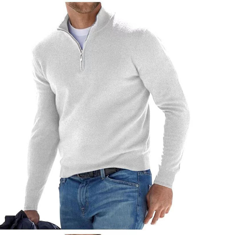 Pull de base pour hommes avec fermeture éclair