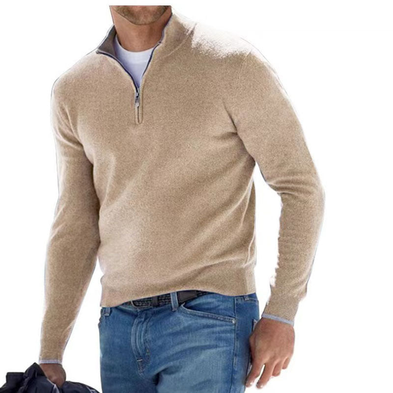Pull de base pour hommes avec fermeture éclair
