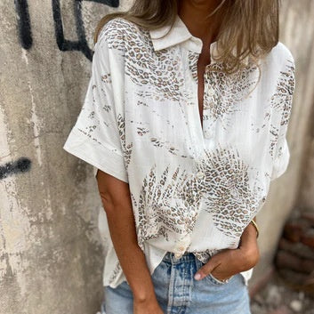 🌸NOUVEAU HOT SALE🔥Chemise décontractée boutonnée imprimée pour femmes