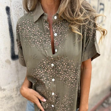 🌸NOUVEAU HOT SALE🔥Chemise décontractée boutonnée imprimée pour femmes