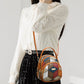 Sac à bandoulière vintage à motif géométrique pour femmes