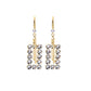 Boucles d'Oreilles Rectangulaires Vintage Brillantes