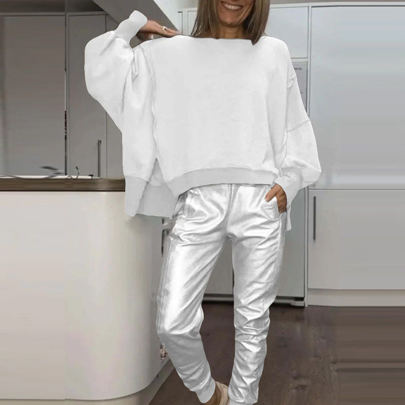 Ensemble 2 pièces pour femmes : Sweat-shirt oversize et pantalon de jogging