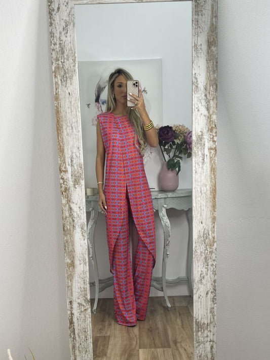 Costume Imprimé Abstrait Confortable Pour Femmes
