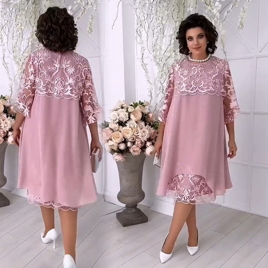 ⏳Réduction limitée de 53%🎁Robe en tulle doux et en dentelle superposée