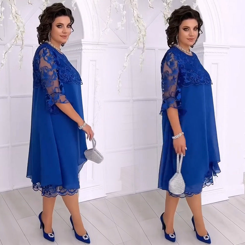 ⏳Réduction limitée de 53%🎁Robe en tulle doux et en dentelle superposée
