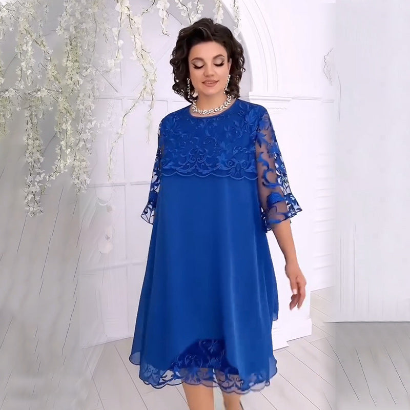 ⏳Réduction limitée de 53%🎁Robe en tulle doux et en dentelle superposée