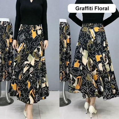 💥Limit Time 45% OFF🎉Women's Fashion High Waist Floral Pleated Long Skirt