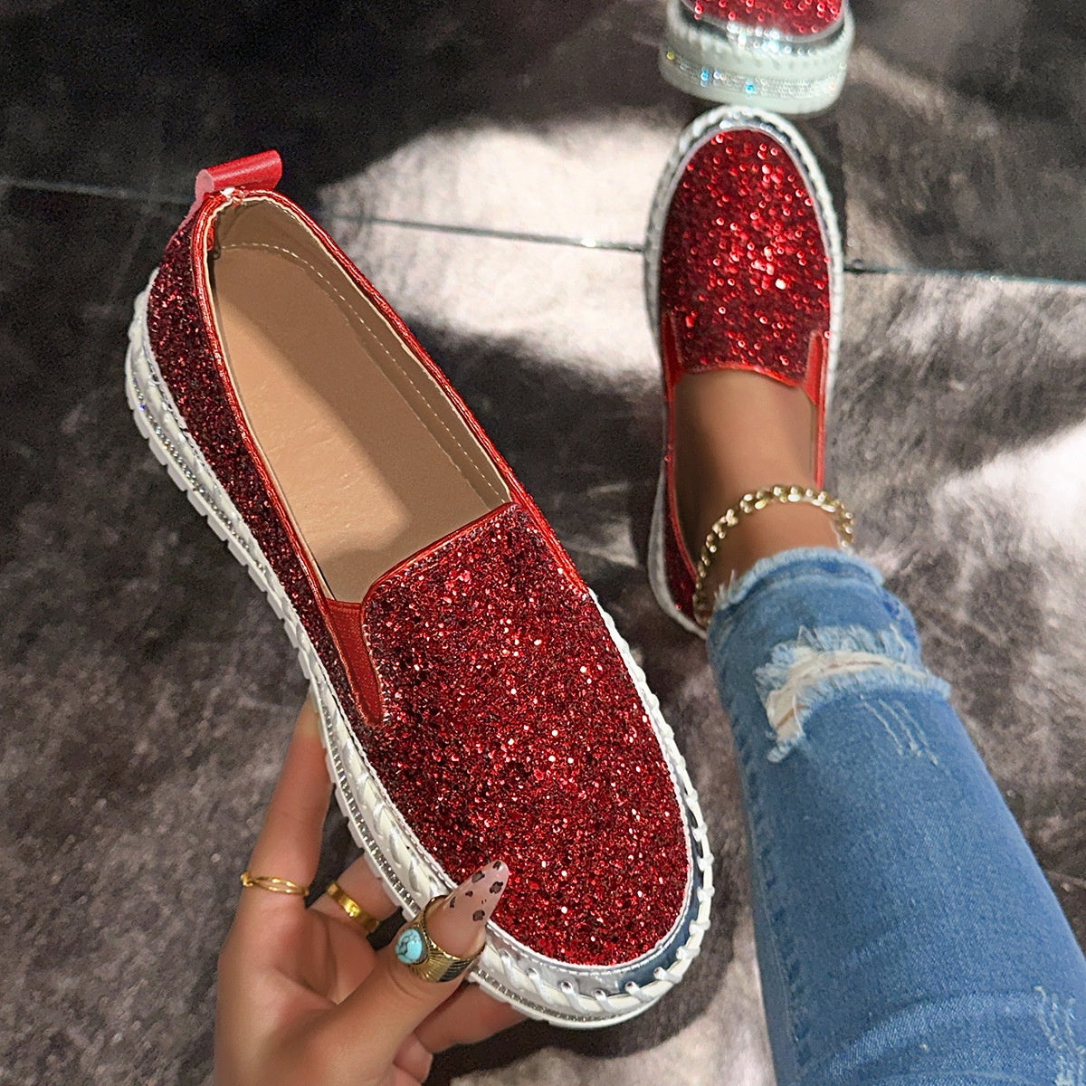👟 61% DE RÉDUCTION! 🚶‍♀️ Chaussures Slip-On Décontractées pour Femme – Confortables, Légères & Faciles à Enfiler pour le Quotidien 🌸