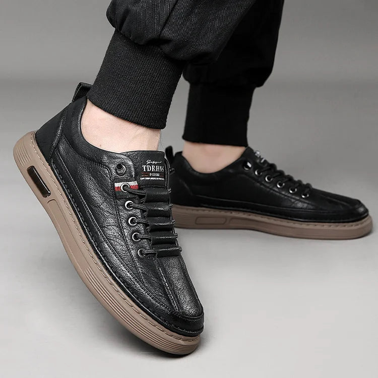 Chaussures de conduite décontractées respirantes en cuir véritable faites à la main en France